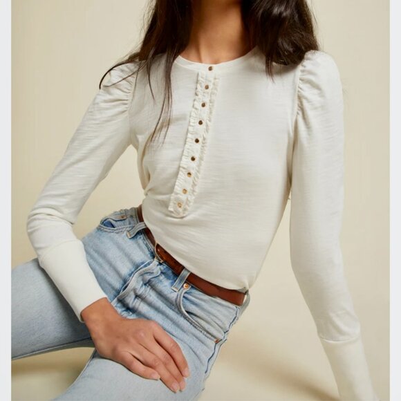 Nation Ltd. Clementine Delicate Ruffle Top - Picture 1 of 9